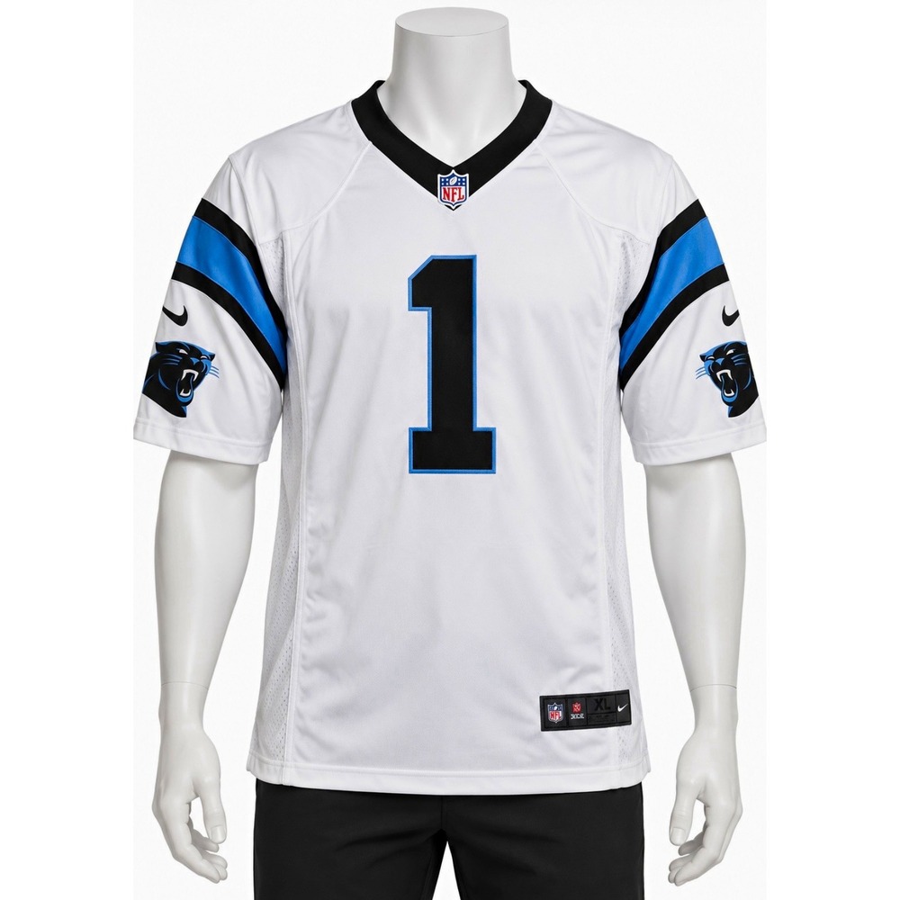 Nike NEW Carolina Panthers Cam Newton #1 White NFL Jersey Men's Size XL